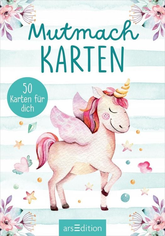 Produktbild: Mutmachkarten &ndash; Einhorn (Aquarelloptik)