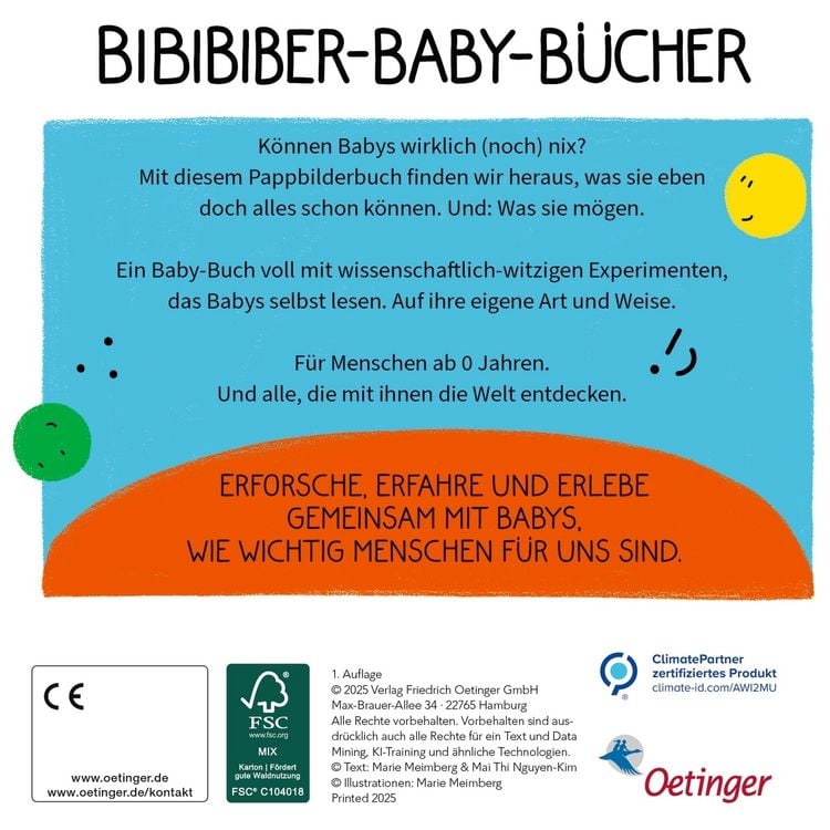 Produktbild: BiBiBiber hat da mal 'ne Frage. Warum k&ouml;nnen Babys nix? Mensch & Gesicht