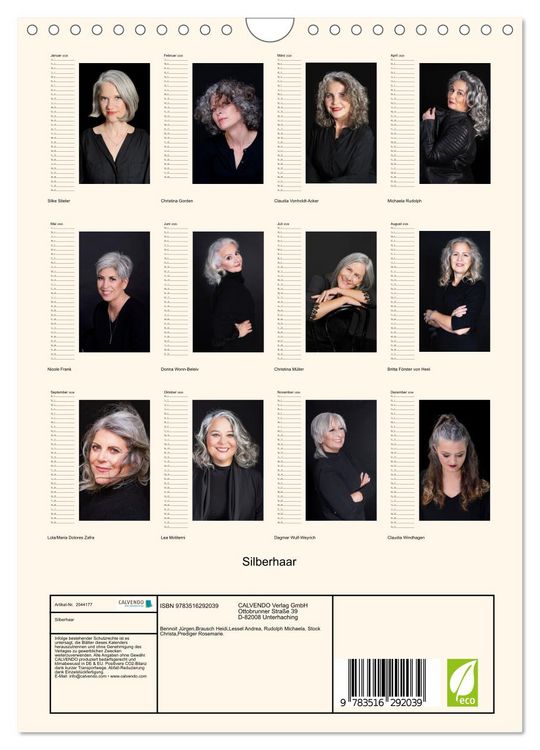 Produktbild: Silberhaar (Wandkalender 2026 DIN A4 hoch), CALVENDO Monatskalender