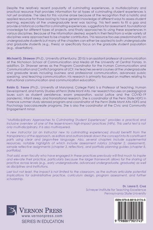 Produktbild: Multidisciplinary Approaches to Culminating Student Experiences