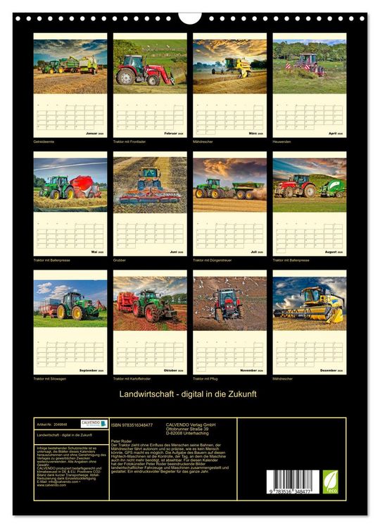 Produktbild: Landwirtschaft - digital in die Zukunft (Wandkalender 2026 DIN A3 hoch), CALVENDO Monatskalender