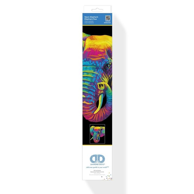 Produktbild: DIAMOND DOTZ - Diamond Painting Neon Elefant