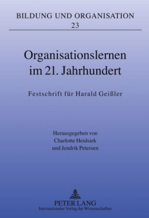 Produktbild: Organisationslernen im 21. Jahrhundert