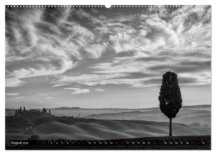 Produktbild: Toscana - monocromatico (hochwertiger Premium Wandkalender 2026 DIN A2 quer), Kunstdruck in Hochglanz