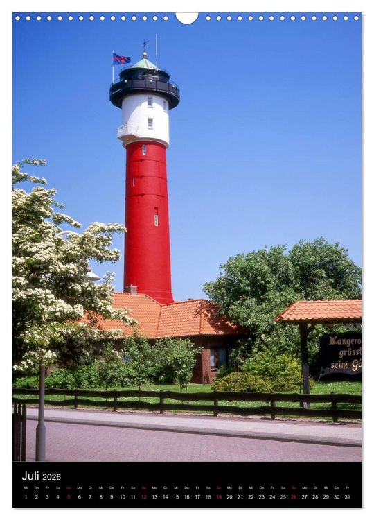 Produktbild: Leuchtt&uuml;rme in Norddeutschland (Wandkalender 2026 DIN A3 hoch), CALVENDO Monatskalender