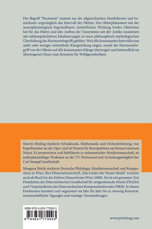Produktbild: Harmonie &ndash; musikalisch, philosophisch, psychologisch, neurologisch