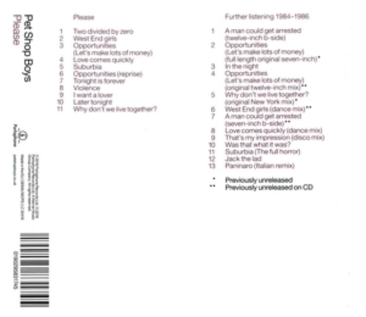 Pet Shop Boys: Please:Further Listening 1984-1986 von Pet Shop
