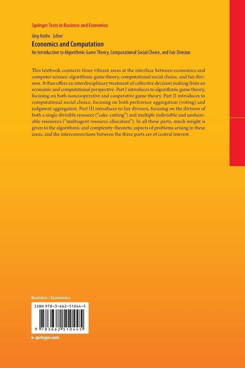 Produktbild: Economics and Computation
