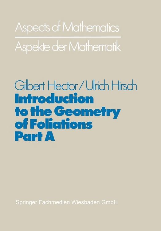 Produktbild: Introduction to the Geometry of Foliations, Part A