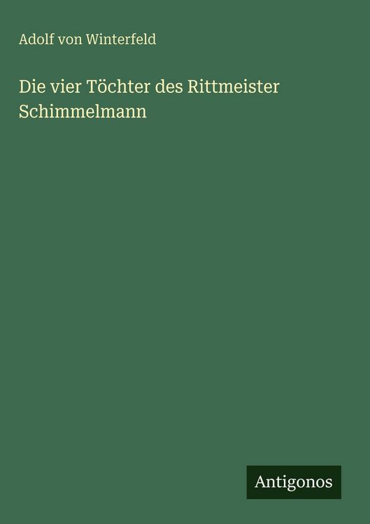 Produktbild: Die vier T&ouml;chter des Rittmeister Schimmelmann