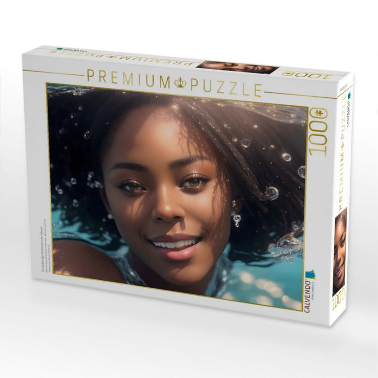 Produktbild: CALVENDO Puzzle Dunkelh&auml;utige Sch&ouml;nheit unter Wasser | 1000 Teile Lege-Gr&ouml;&szlig;e 64x48cm Foto-Puzzle f&uuml;r gl&uuml;ckliche Stunden