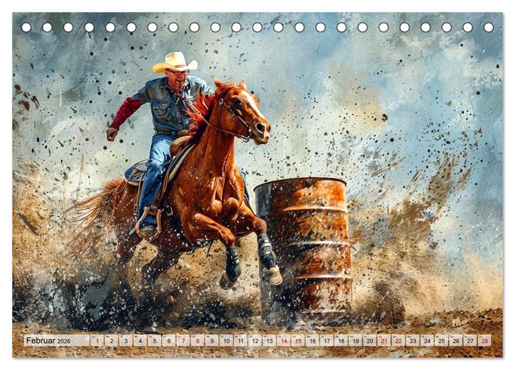 Produktbild: Pferde, Freiheit, Westernreiten (Tischkalender 2026 DIN A5 quer), CALVENDO Monatskalender