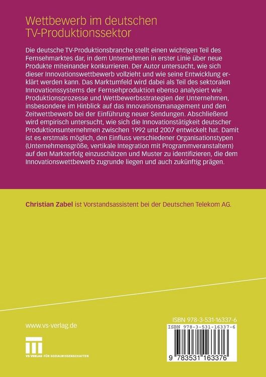 Produktbild: Wettbewerb im deutschen TV-Produktionssektor
