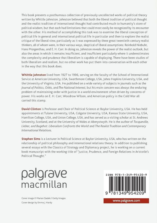 Produktbild: Realism and the Liberal Tradition