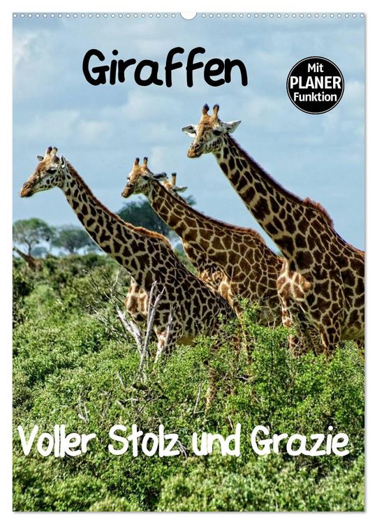 Produktbild: Giraffen. Voller Stolz und Grazie (Wandkalender 2026 DIN A2 hoch), CALVENDO Monatskalender