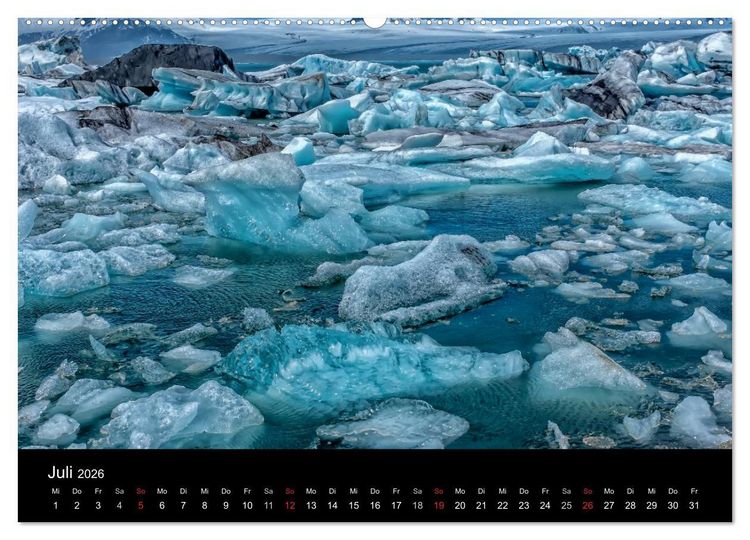 Produktbild: Island &ndash; Wunder aus Wasser (Wandkalender 2026 DIN A2 quer), CALVENDO Monatskalender