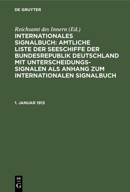 Produktbild: 1. Januar 1913