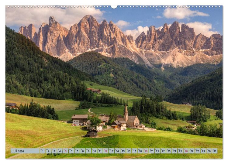 Produktbild: Dolomiten, Alpenparadies im Norden Italiens (Wandkalender 2026 DIN A2 quer), CALVENDO Monatskalender