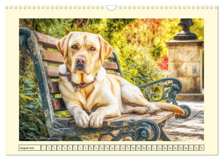 Produktbild: Labrador Retriever. Labrador-Magie f&uuml;r Herz und Seele (Wandkalender 2026 DIN A3 quer), CALVENDO Monatskalender