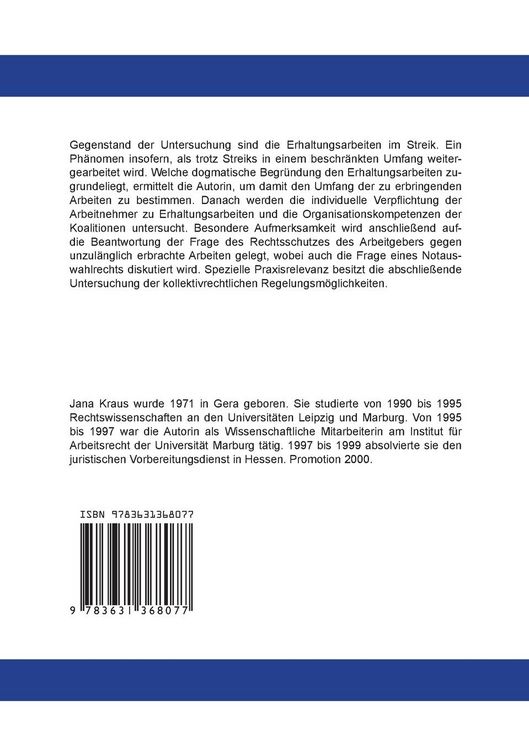 Produktbild: Erhaltungsarbeiten im Streik