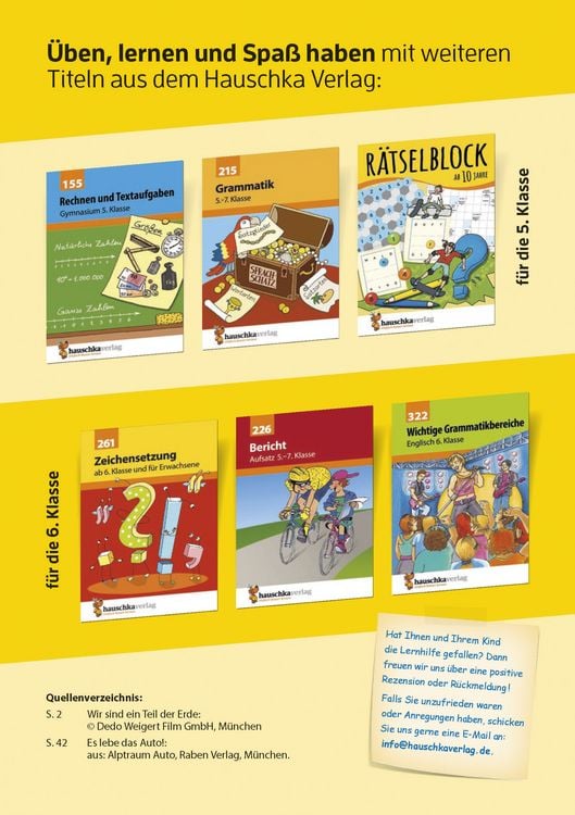 Produktbild: Diktate 5./6. Klasse, A5-Heft