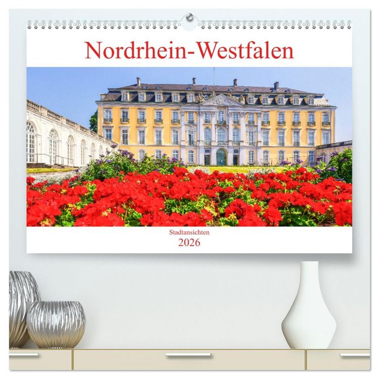 Produktbild: Nordrhein-Westfalen - Stadtansichten (hochwertiger Premium Wandkalender 2026 DIN A2 quer), Kunstdruck in Hochglanz