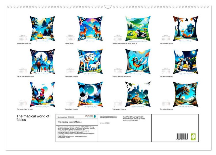 Produktbild: The magical world of fables (Wall Calendar 2026 DIN A2 landscape), CALVENDO 12 Month Wall Calendar