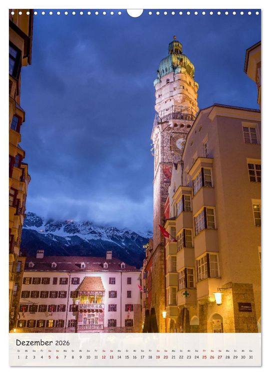 Produktbild: Innsbruck - Zwischen Gassen und Geschichte (Wandkalender 2026 DIN A3 hoch), CALVENDO Monatskalender