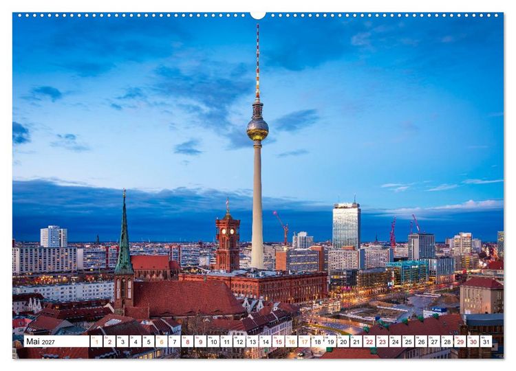 Produktbild: Deutsche St&auml;dte im sch&ouml;nsten Licht (hochwertiger Premium Wandkalender 2027 DIN A2 quer), Kunstdruck in Hochglanz
