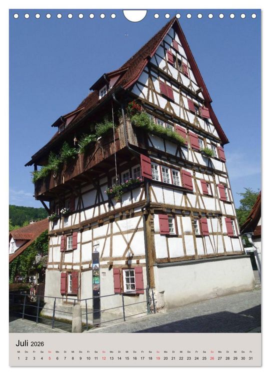Produktbild: Fachwerkh&auml;user - schmal, krumm, schief (Wandkalender 2026 DIN A4 hoch), CALVENDO Monatskalender