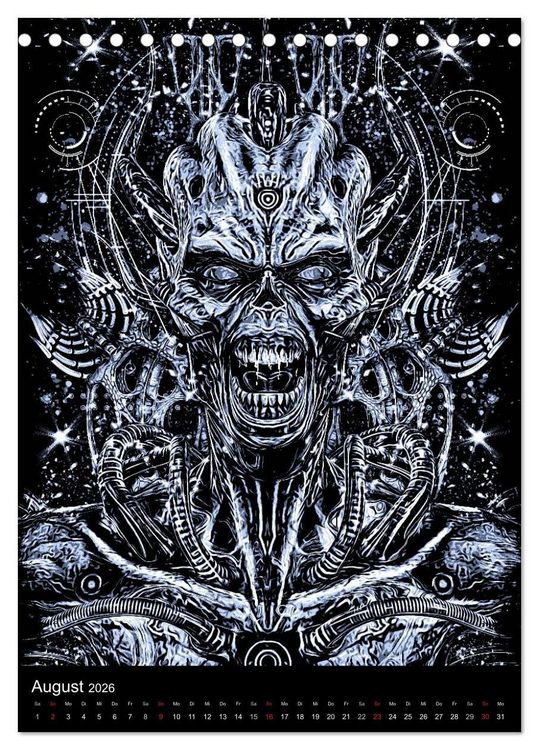 Produktbild: BLOODBOY/DARK ILLUSTRATION (Tischkalender 2026 DIN A5 hoch), CALVENDO Monatskalender
