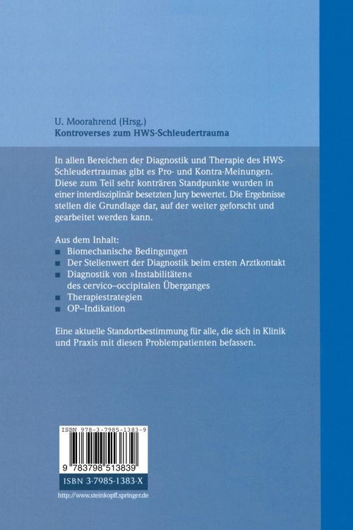 Produktbild: Kontroverses zum HWS-Schleudertrauma