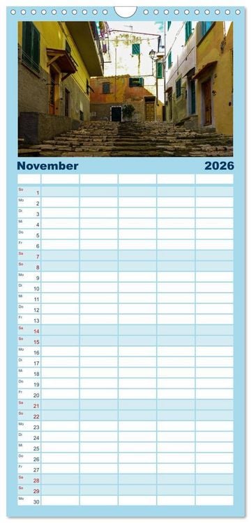 Produktbild: Familienplaner 2026 - Zauberhaftes Elba mit 5 Spalten (Wandkalender, 21 x 45 cm) CALVENDO