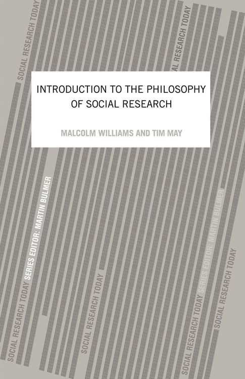 Produktbild: An Introduction To The Philosophy Of Social Research