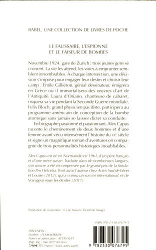 Produktbild: Capus, A: Faussaire, l'espionne et le faiseur de bombes