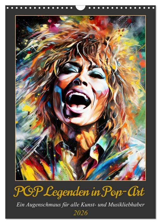 Produktbild: POP Legenden in Pop-Art (Wandkalender 2026 DIN A3 hoch), CALVENDO Monatskalender