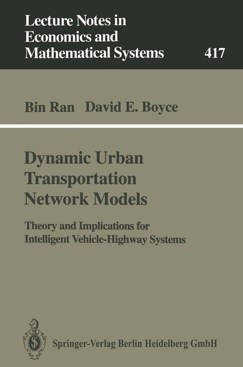 Produktbild: Dynamic Urban Transportation Network Models