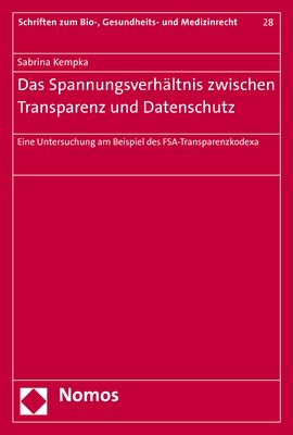 Produktbild: Das Spannungsverh&auml;ltnis zwischen Transparenz und Datenschutz