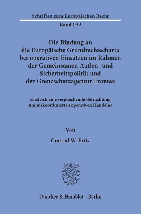 Produktbild: Fritz, C: Bindung an die Europ&auml;ische Grundrechtecharta bei o