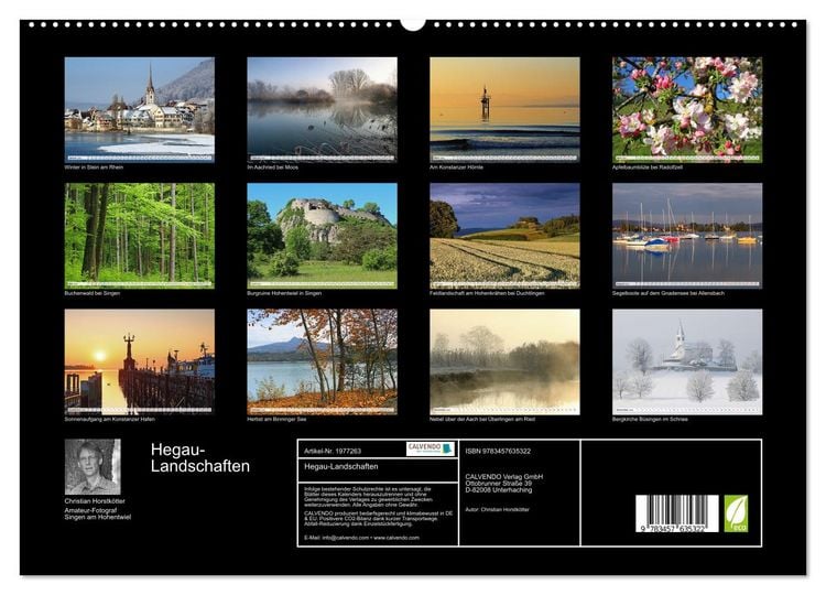 Produktbild: Hegau-Landschaften (Wandkalender 2026 DIN A2 quer), CALVENDO Monatskalender