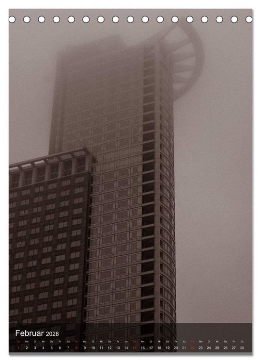 Produktbild: Frankfurt monochrom (Tischkalender 2026 DIN A5 hoch), CALVENDO Monatskalender