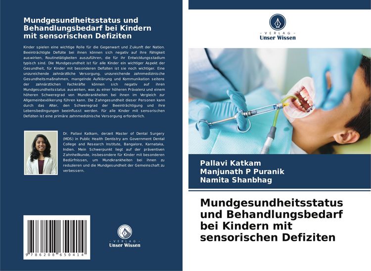 Produktbild: Mundgesundheitsstatus und Behandlungsbedarf bei Kindern mit sensorischen Defiziten
