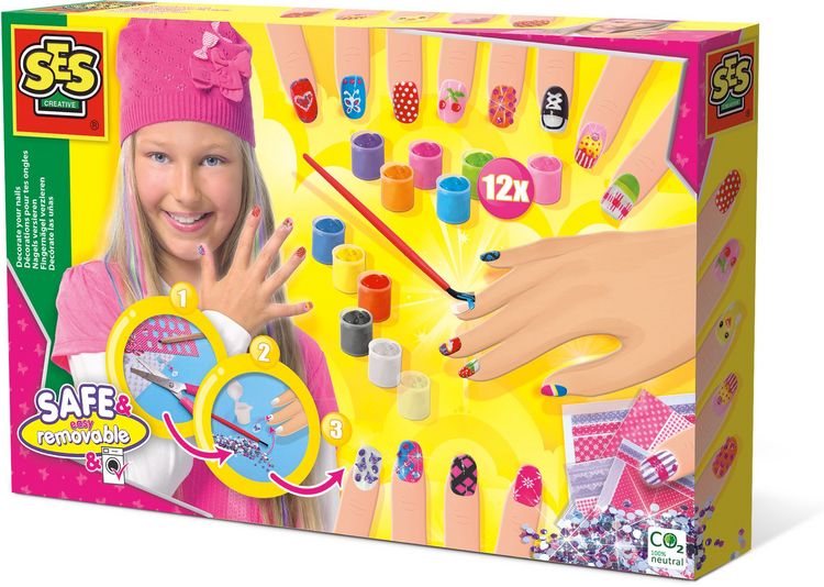 HAND Nagelspitzen-Set Für Kinder – 2 Packungen Mit Verschiedenen Designs & Kleber