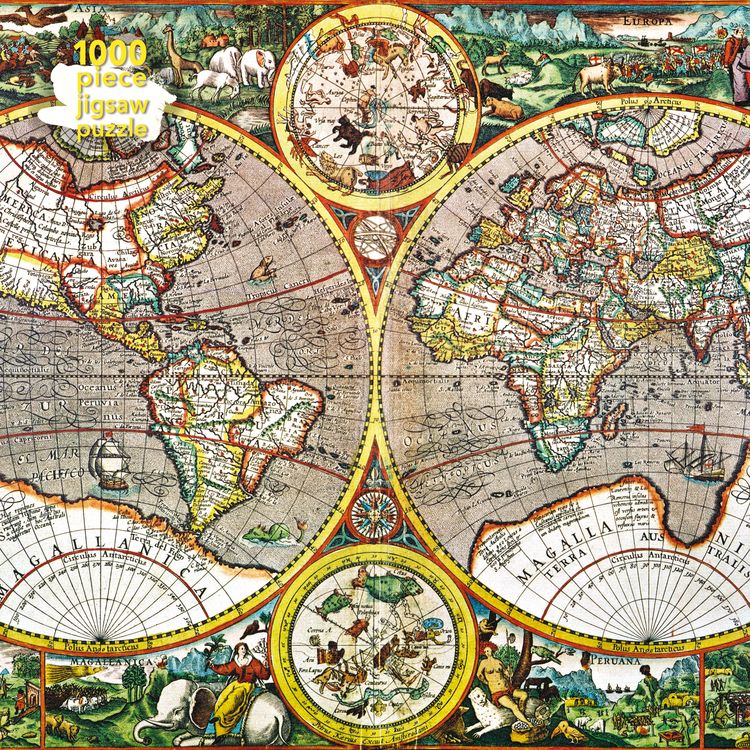 Produktbild: Puzzle - Pieter van den Keere, Antike Weltkarte