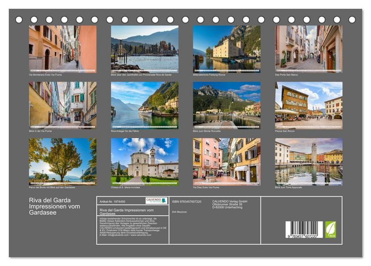 Produktbild: Riva del Garda Impressionen vom Gardasee (Tischkalender 2026 DIN A5 quer), CALVENDO Monatskalender