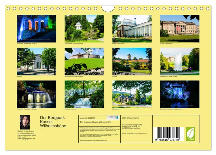 Produktbild: Der Bergpark Kassel-Wilhelmsh&ouml;he (Wandkalender 2026 DIN A4 quer), CALVENDO Monatskalender