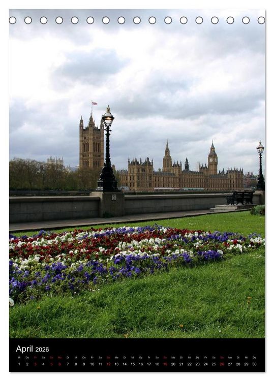 Produktbild: London - Impressionen (Tischkalender 2026 DIN A5 hoch), CALVENDO Monatskalender