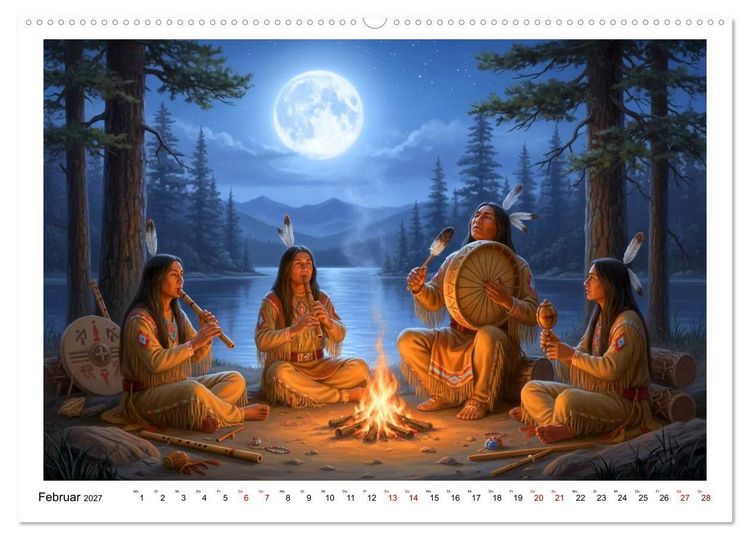 Produktbild: In Verbindung mit dem Land und den Ahnen (hochwertiger Premium Wandkalender 2027 DIN A2 quer), Kunstdruck in Hochglanz