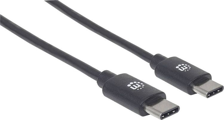 Produktbild: Manhattan USB-Kabel USB 2.0 USB-C&reg; Stecker 2.00m Schwarz 354875