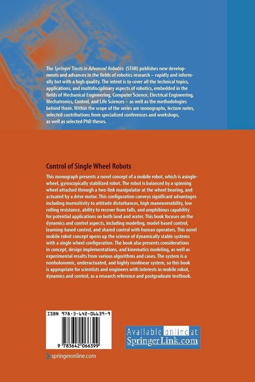 Produktbild: Control of Single Wheel Robots